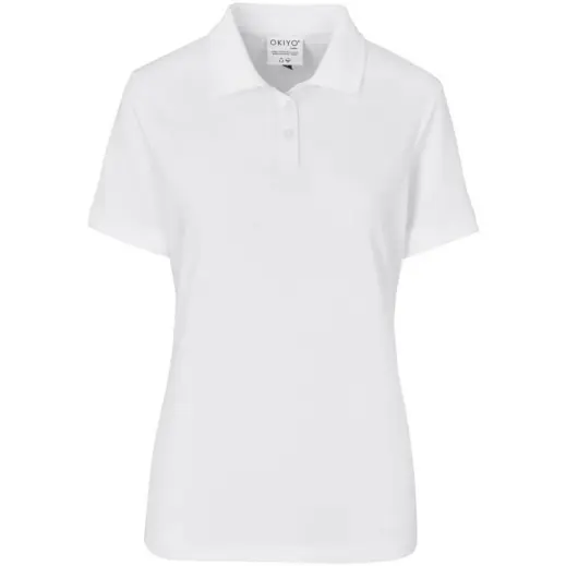 Ladies Okiyo Shizen Eco Golf Shirt White Front